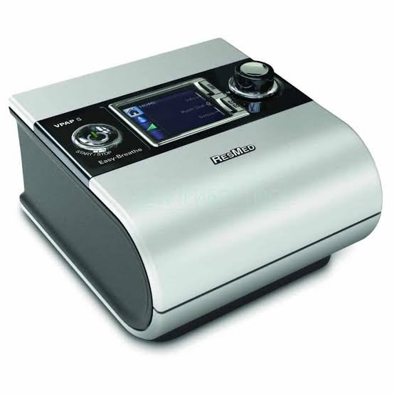 BiPAP machine on rent in Karachi setup beside patient bed with silicone full face mask